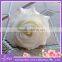 Hand made Artificial Flowers White Rose Head For Decoration
