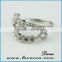 zircon Crystal Love heart Ring 5.5/6/7/8/9 Size