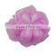 yiwu factory hot selling decorative flowers shape mesh bath ball for bath