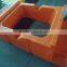 plastic solar mounting system on lake