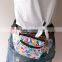 RETRO STYLE MULTI BLUETONE WEATHERPROOF FLOWER FLORAL HEART FESTIVAL BUM BAG