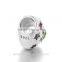 X353 Solid Pure 925 Antique Silver Charms Heart Christmas Diamond Snowflake Charm For Women