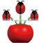 Flip flap plastic dancing solar power flower pot