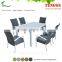 All weather factory direct sale plastic rattan garden chair and table