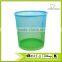 Promotional Green and Blue Round Trash Can/cheap Metal Mesh Trash Can