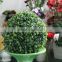 decorative green plastic milan grass ball, green grass for decoration, home decoration grass ball