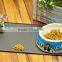 Convenient cute plastic pet food mat Premium FDA Food Grade TPE, BPA Free