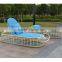 white Bali Beach wicker lounger chair white outdoor PE rattan lounge furniture patio poolside lounger