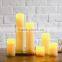 S/6 Battery Powered LED Slim Pillar Wax Candles Flameless LED Candles