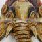 Hand Crafted Wooden Mask of Hindu Lord Ganesh Wall Hanging Made In Nepal
