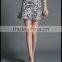 summer lady leopard print fancy fish tail short flare skirt customized