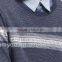 2014 Hot sale jacquard ribbed wool blended men's pullover sweater