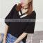 College Summer Wind Pure Color Cotton T-shirt Dress Easing Students V-neck With Short Sleeves