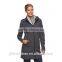 Winter women's windproof long softshell jacket with hood