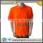 Mens ENISO20471 polyester/cotton pique high visibility safety custom printing polo shirt