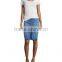 Fashion ladies short skirt designs high waist blue jeans skirt