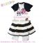 Wholesale fancy boutitque dresses summer little girls stripe fashion party frocks and dresses sets