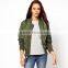 women bomber ma-1 flight military fashion jacket for women