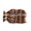 Top high quality Silk straight remy hair 4# brown color weave human hair bulk