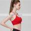 Wholesale Red Crop Top Strappy Back Athletic Fitness Sports Yoga Bras