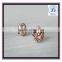 wholesale fashion jewelry rose gold diamond fashion jewelry single stone elegant cheap earrings