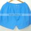 Latest New Mens Boxer Shorts Solid Blue Two Button Closure Shorts With Pockets Smocked Elastic Waist Men Underwear Casual Short