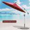 Top quality outside sunshade umbrella with hand push and banana shape