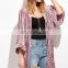 China Women Clothing Manufacturer Fashion Pink Velvet Kimono Cardigan Wholesale