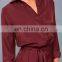 2017 new design slim fit long sleeve midi shirt dress