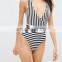 MIKA72124 2017Summer Sexy One Piece Swimsuit Women Bodysuit Beachwear Plus Size Ladies