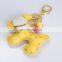 Honey dog Shape Bag Pendant Leather Animal Keychain with tassel
