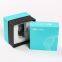OEM rigid blue color paper box for holding watch with custom printing logo