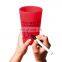 Small creative cup with foldable function and food grade silicone material for outdoor red wine and beer