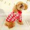 Cute Dog Clothes knit sweater Bichon plaid Rose flower Pet puppy apparel