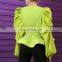 TWOTWINSTYLE Elegant V Neck Lantern Long Sleeve Ruched Lace Up Bow Sexy Women Shirt