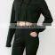 2020 new arrival custom logo sport wear long sleeve crop tops and biker shorts sets