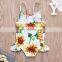 Baby Swimwear Girl Sunflower one piece swimsuit Summer Swimwear & beachwear for 0-3T