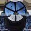 Custom premium fabric leather flat bill adjustable full mesh snapback hat