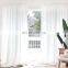 Wholesale Ready Made Modern Fashion Trends Solid White Color Sheer Fabric Curtain For Living Room Shower