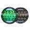 105w high low beam 7inch round headlight RGB ring with white DRL / amber turn angel eyes for Jeep JK TJ JL