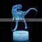 3D Illusion Lampara Dinosaur Shape Led Light 7 Color Changing Lamp
