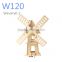 educational wooden Solar watermill toys for children