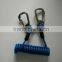 Spring tool lanyard with snap hooks