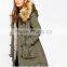 Hot sale cotton militery color ful colloar winter coat wholesale