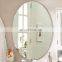 Decorative oval wall mounted tempered mirror glass for hotel project