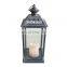 Set Of 2 Decoration Lantern Rustic Lantern Grey Candle Holder Moroccan Metal Lantern