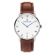 stainless steel fashion man watches Ultra-thin quartz woman watch Genuine leather lady watch