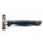 Latest hot selling disposable hair removing rubber handle shaver safety triple shaver