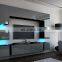 High Gloss Pure Black MDF TV stands and books large storage Living Room Cabinets