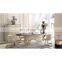 italian design modern oval marble dining table set luxury stainless steel marble dining table